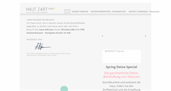Desktop Screenshot of haut-zart.de